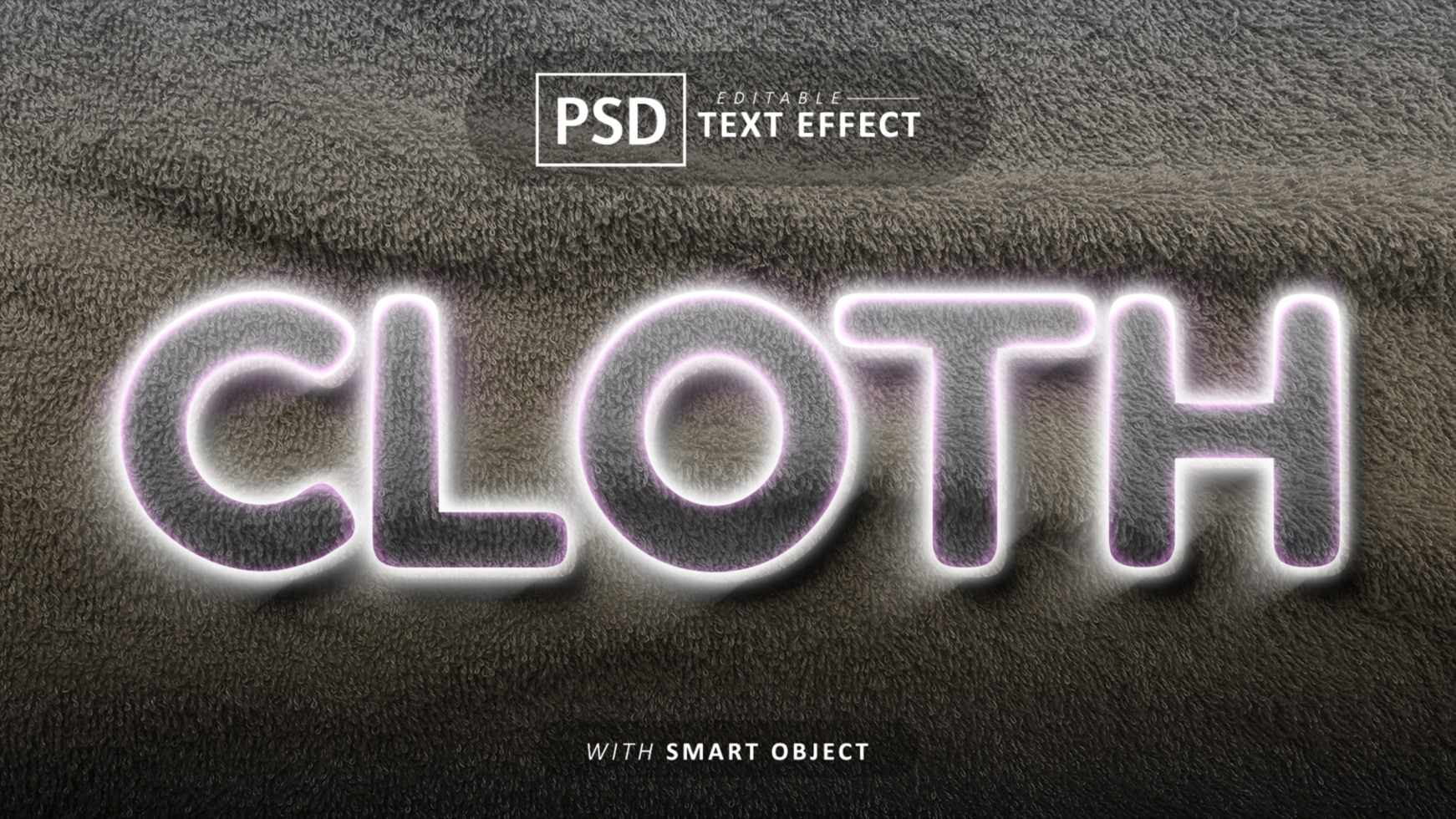 Cloth text - editable font effect psd
