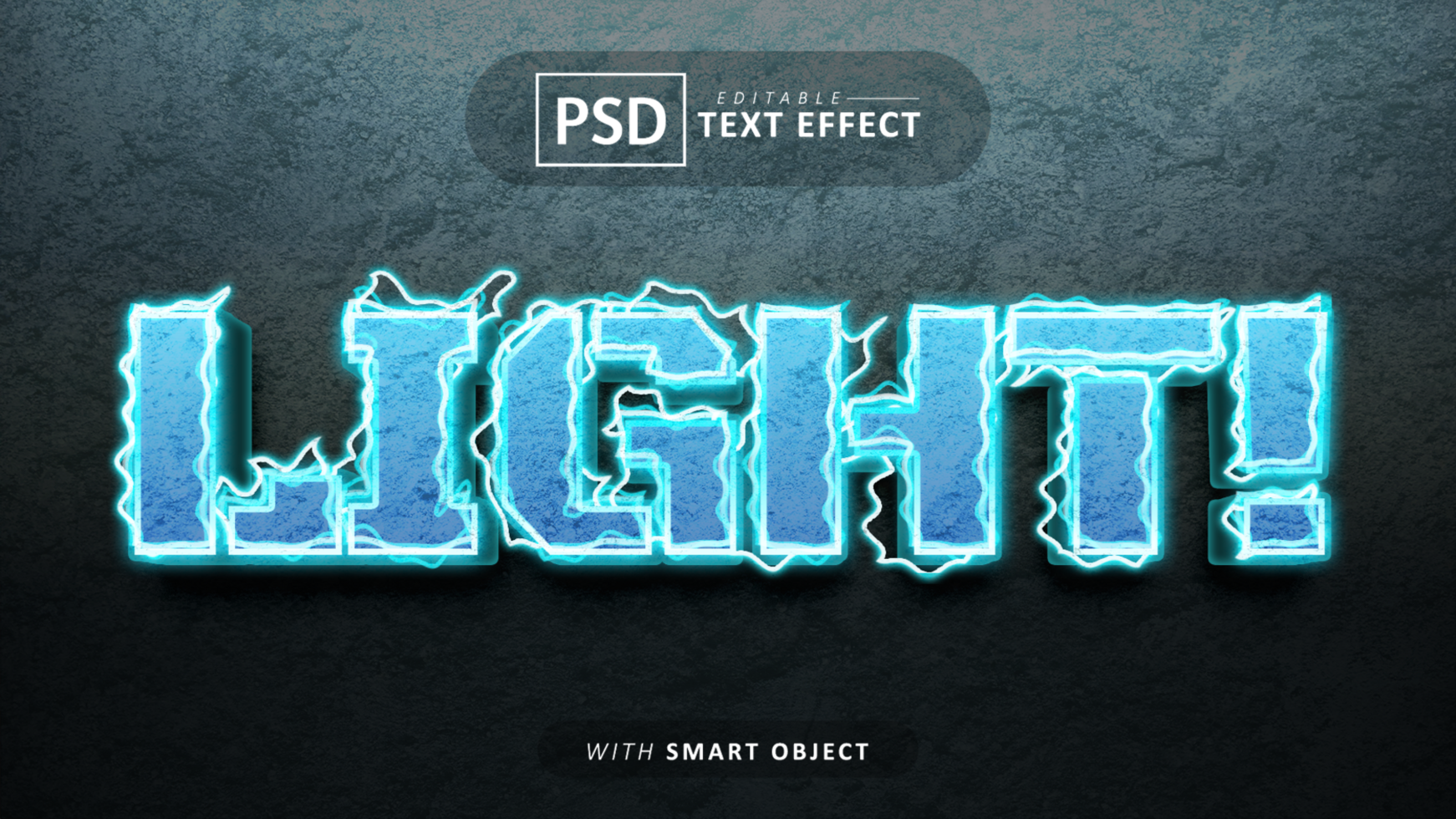 Light text - editable 3d font effect psd