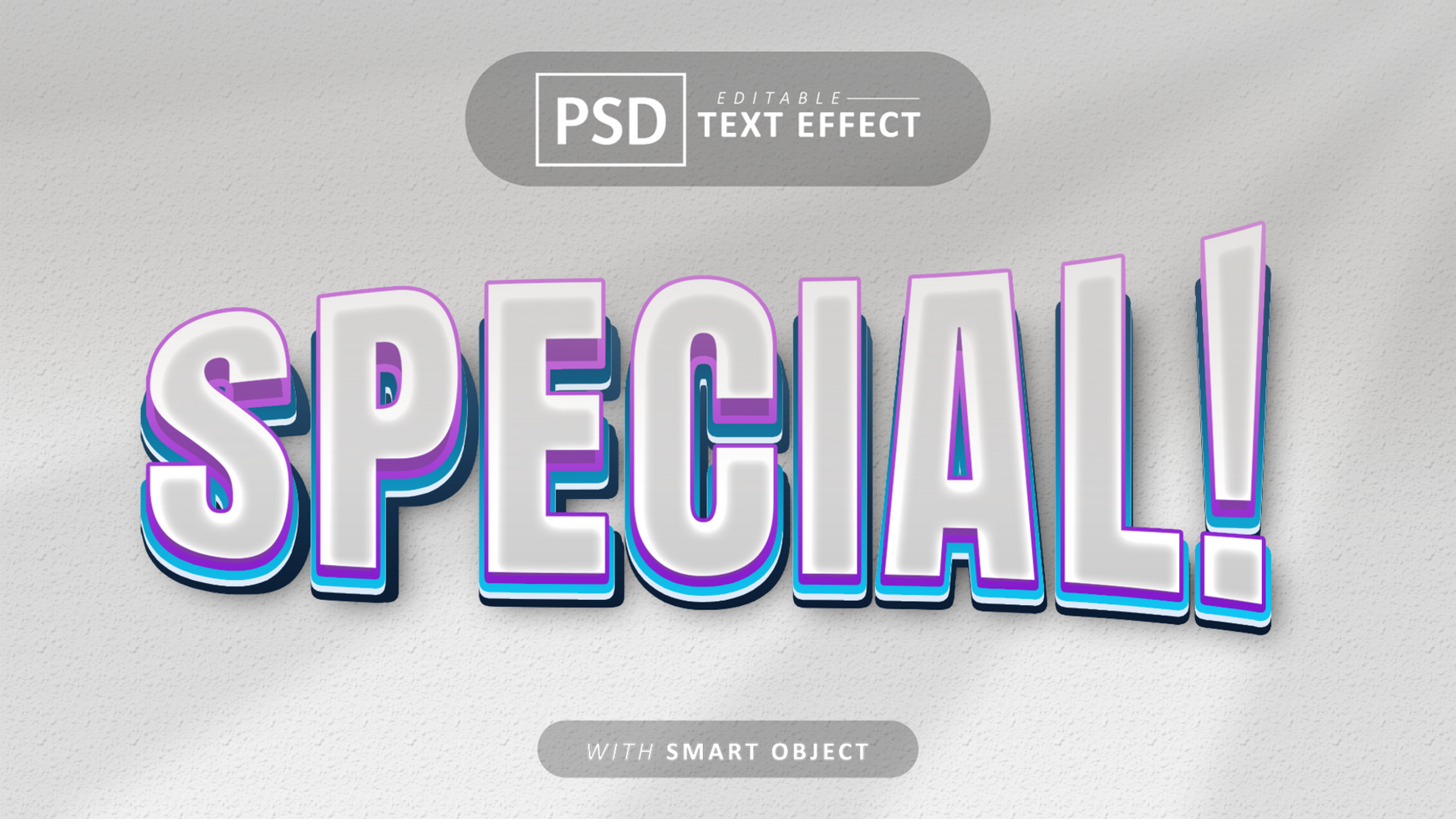 Special text - editable 3d font effects psd