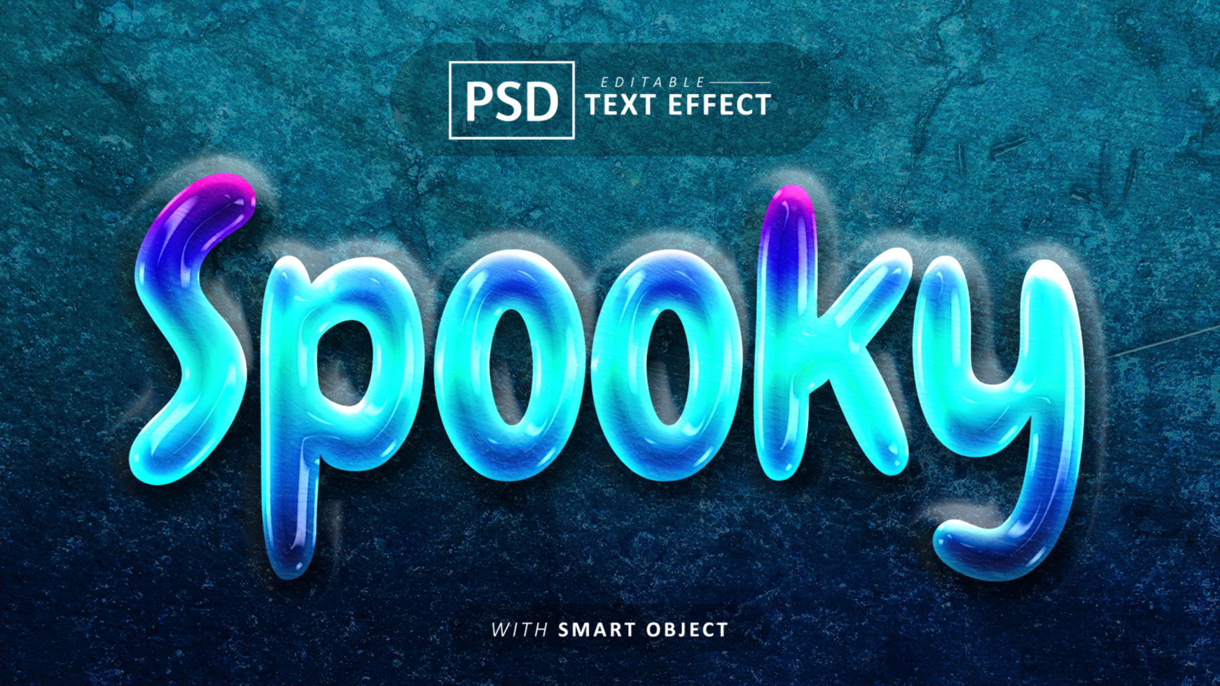 Spooky text - editable font effect psd
