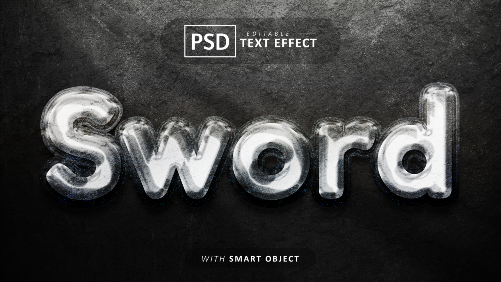 Sword text - editable 3d font effects psd