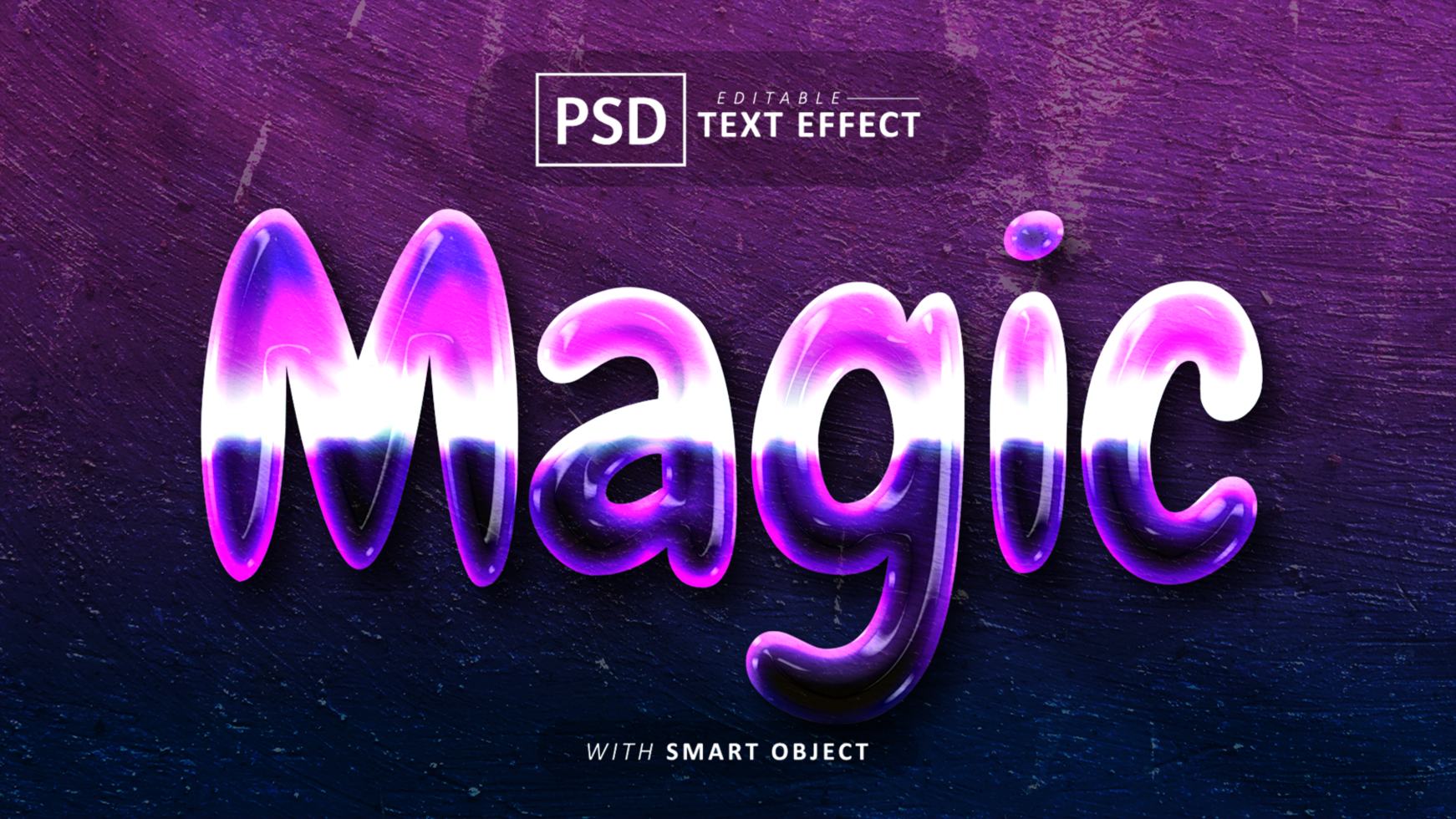 Magic text - editable font effect psd