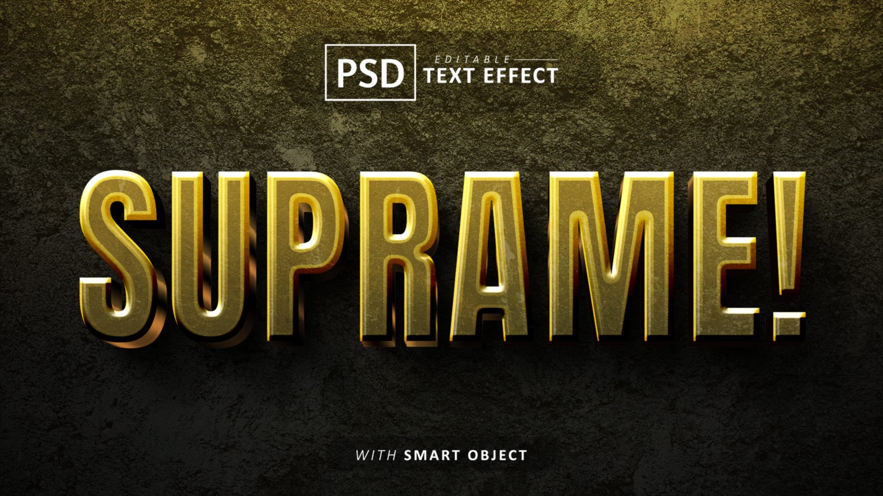 Supreme text - editable Luxury font effects psd
