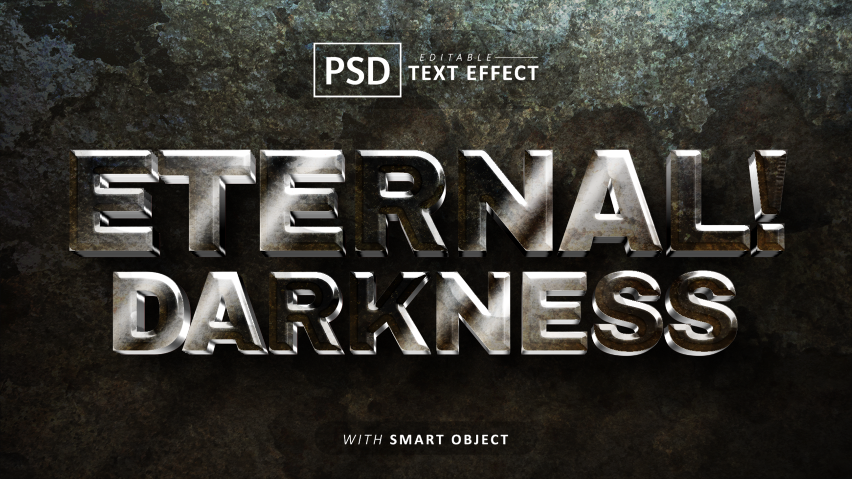 Eternal darkness text - editable 3d font effect psd