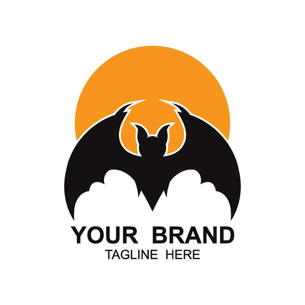 bat vector icon logo template