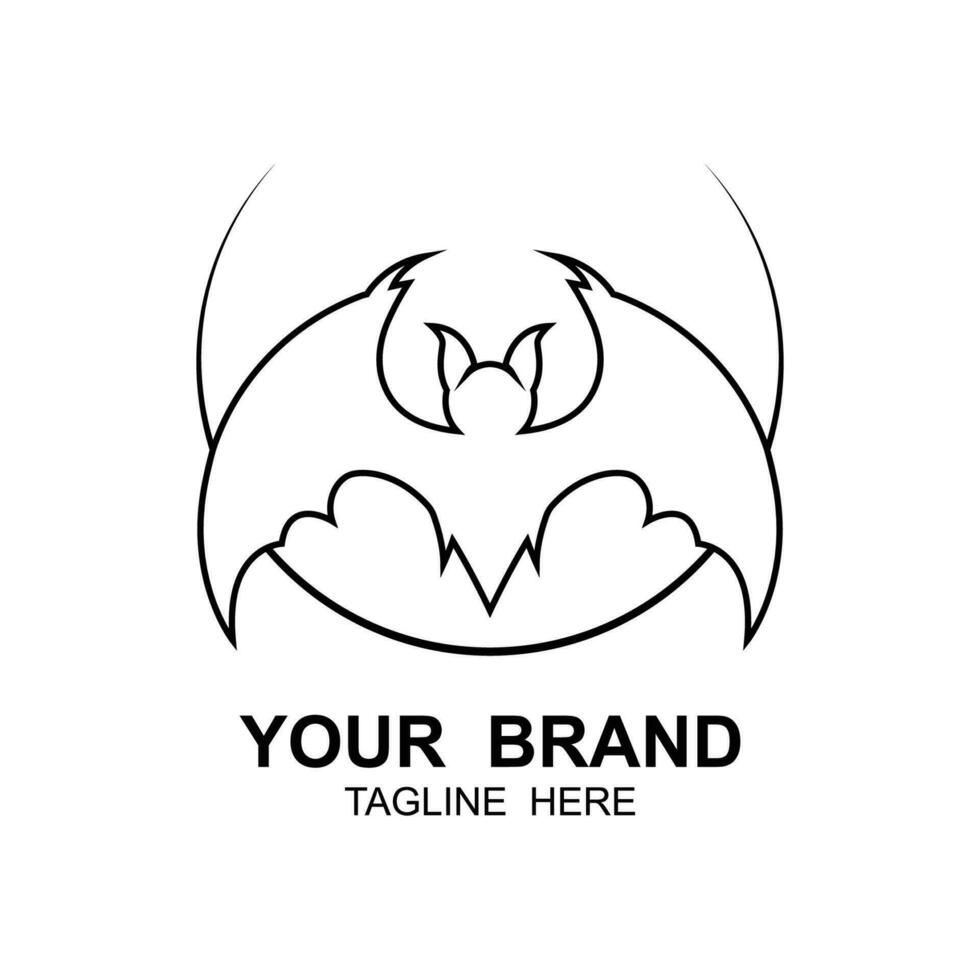 bat vector icon logo template