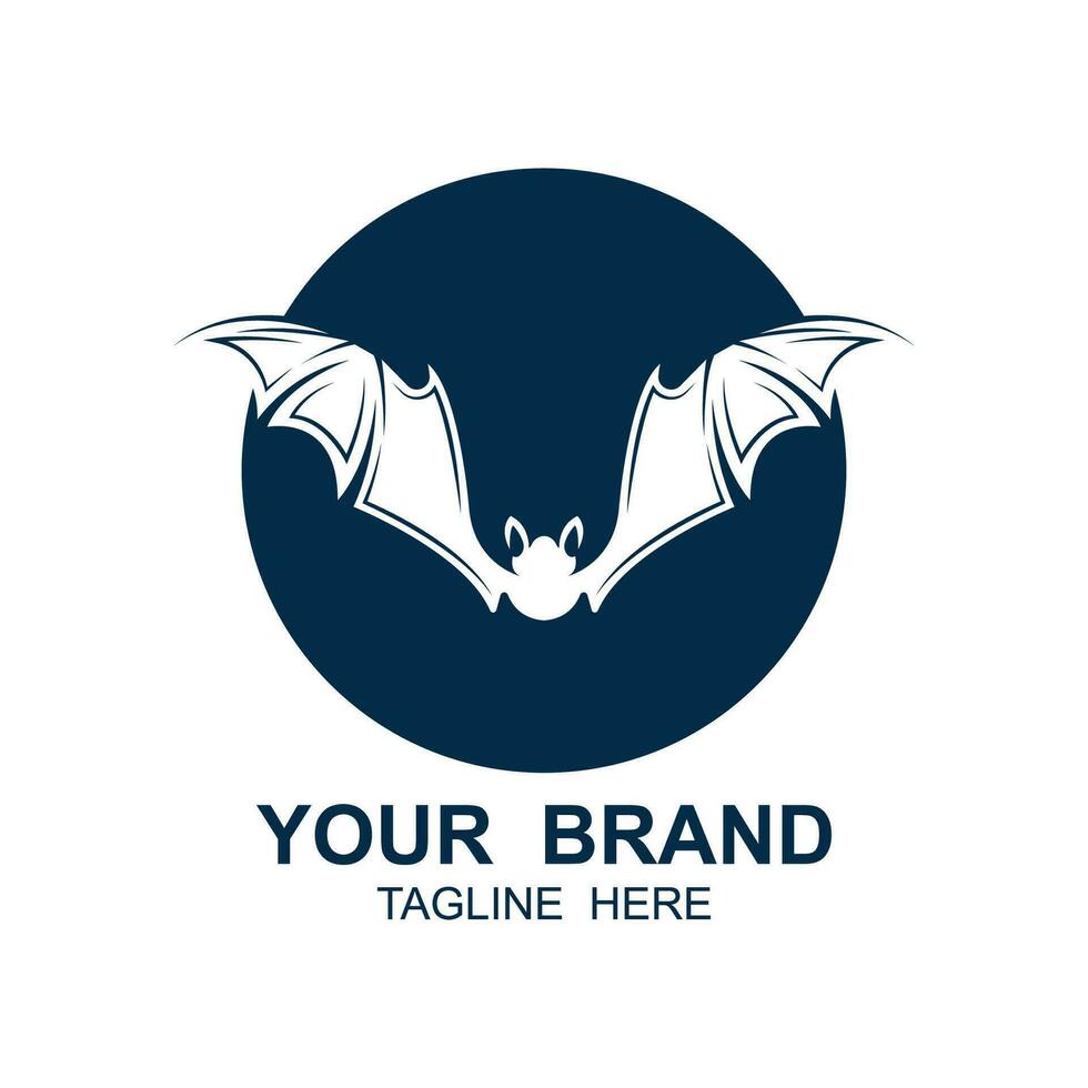 plantilla de logotipo de icono de vector de murciélago
