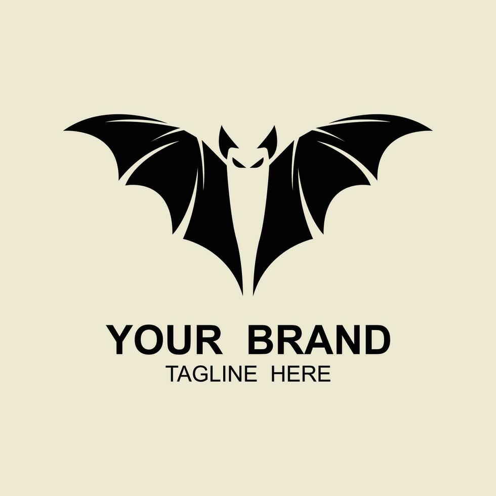 bat vector icon logo template