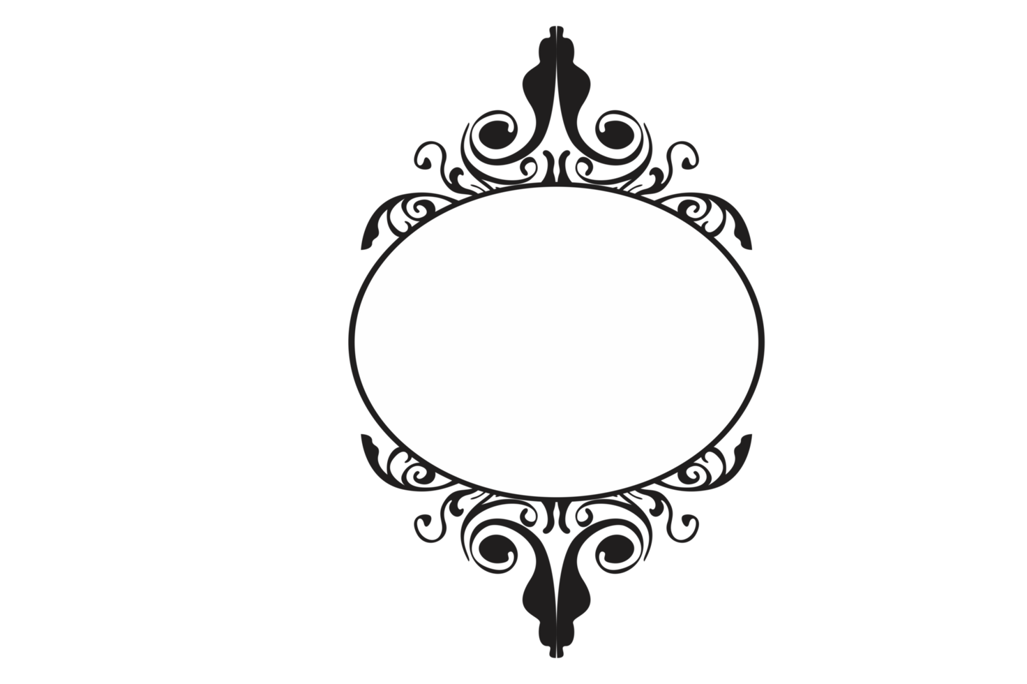 Swirl Ornament Border With Transparent Background png