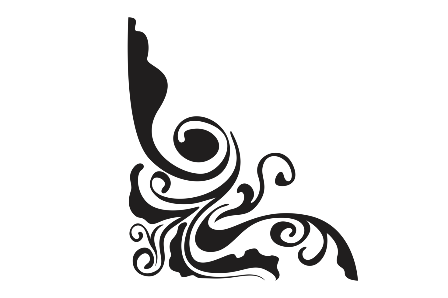 Swirl Ornament Border With Transparent Background png