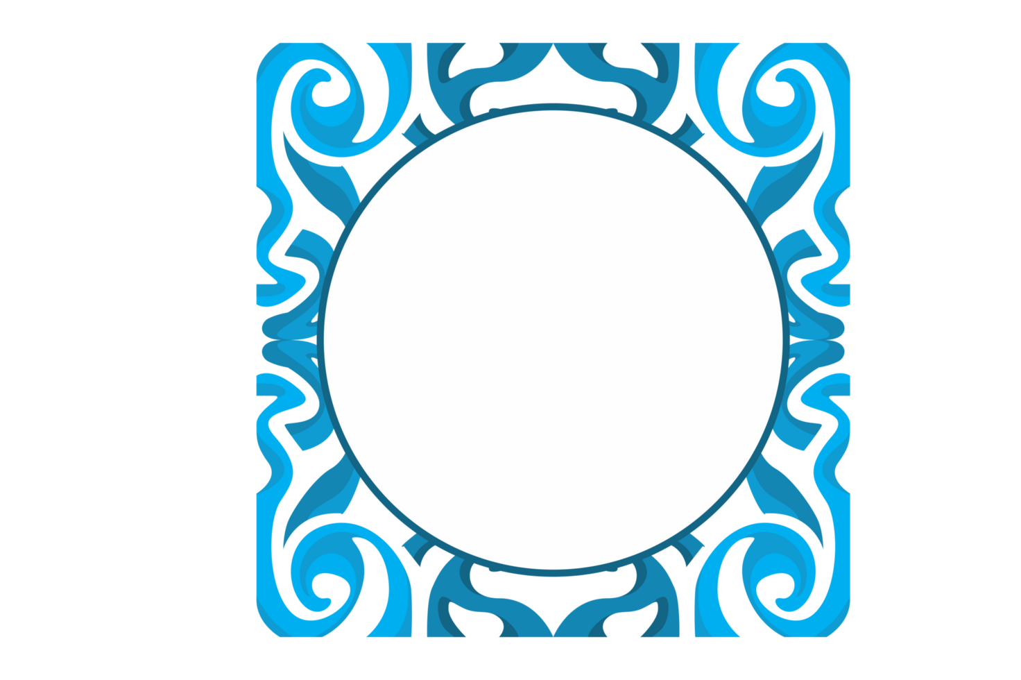 Swirl Ornament Border With Transparent Background png