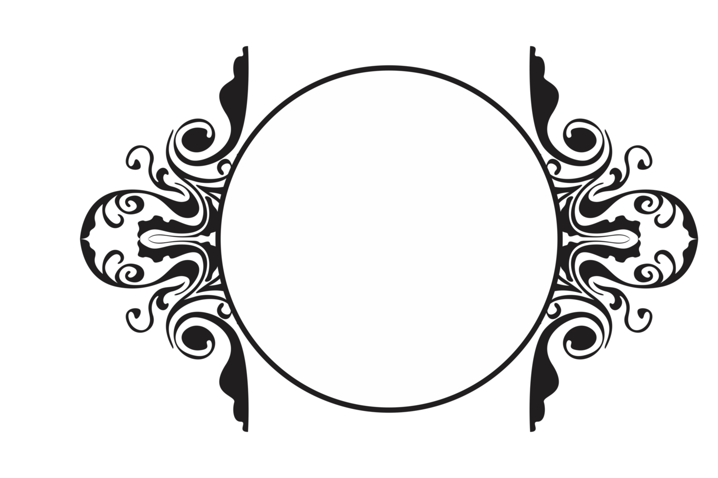 Swirl Ornament Border With Transparent Background png