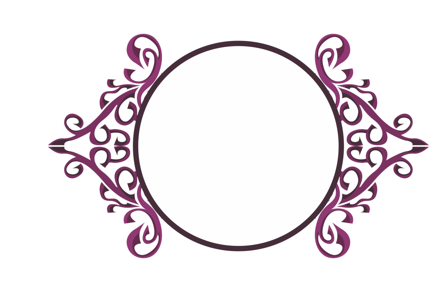 Swirl Ornament Border With Transparent Background png