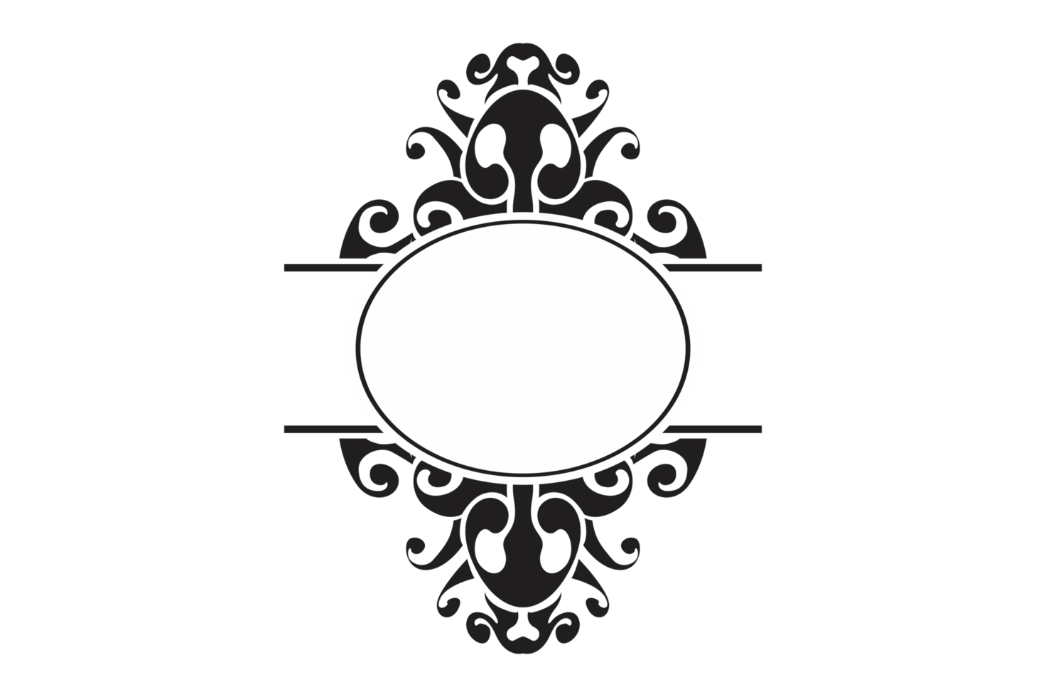 Swirl Ornament Border With Transparent Background png
