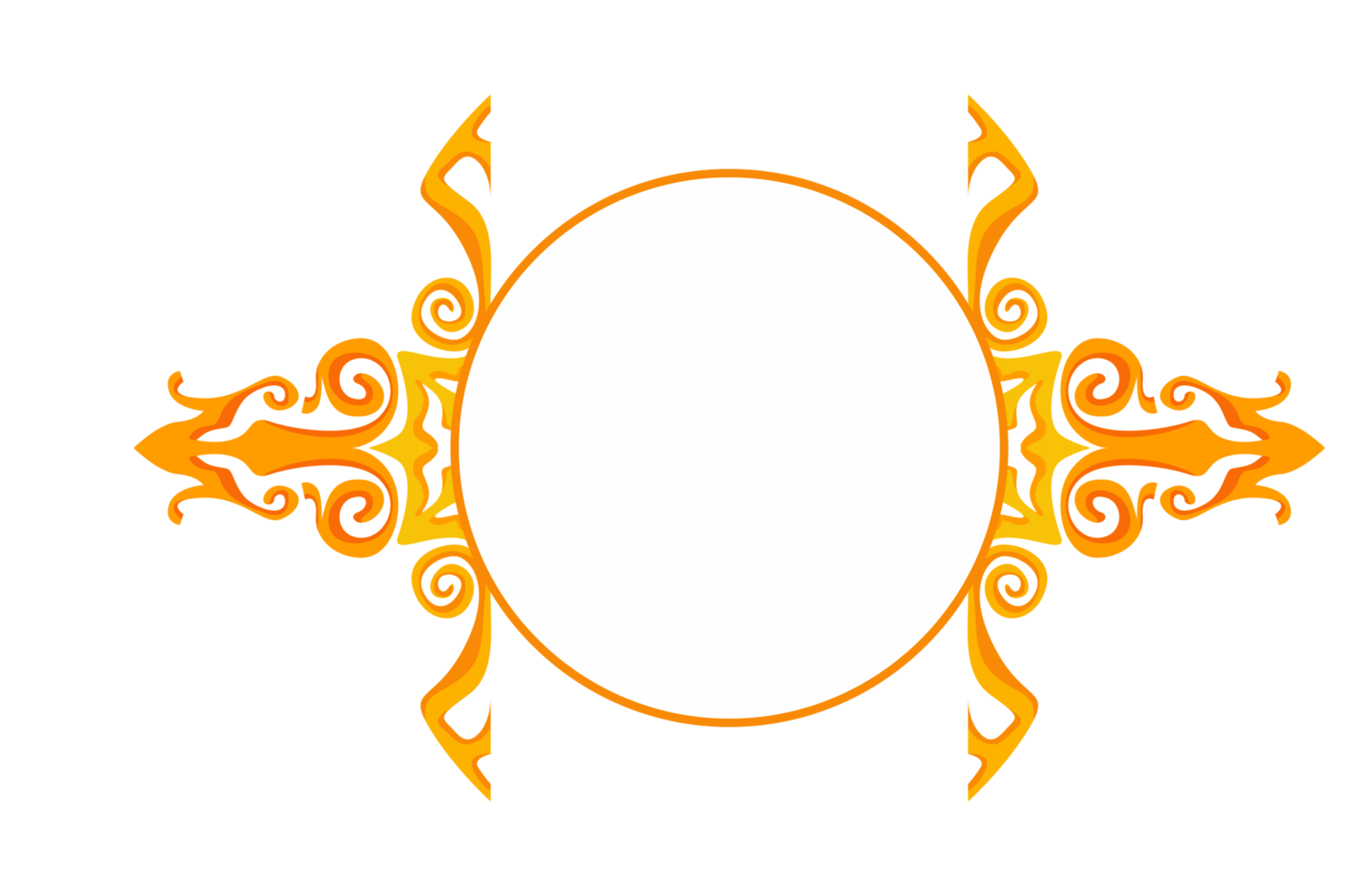 Swirl Ornament Border With Transparent Background png