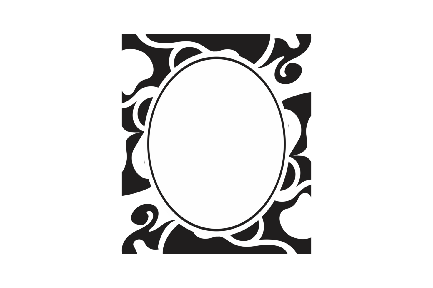 Swirl Ornament Border With Transparent Background png