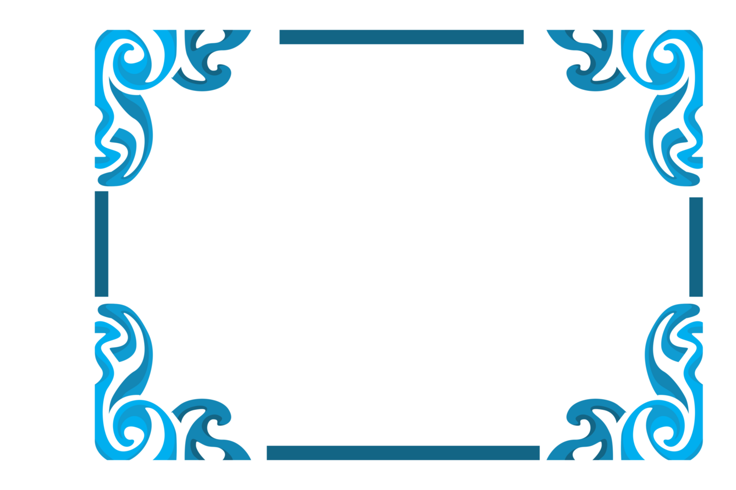 Swirl Ornament Border With Transparent Background png