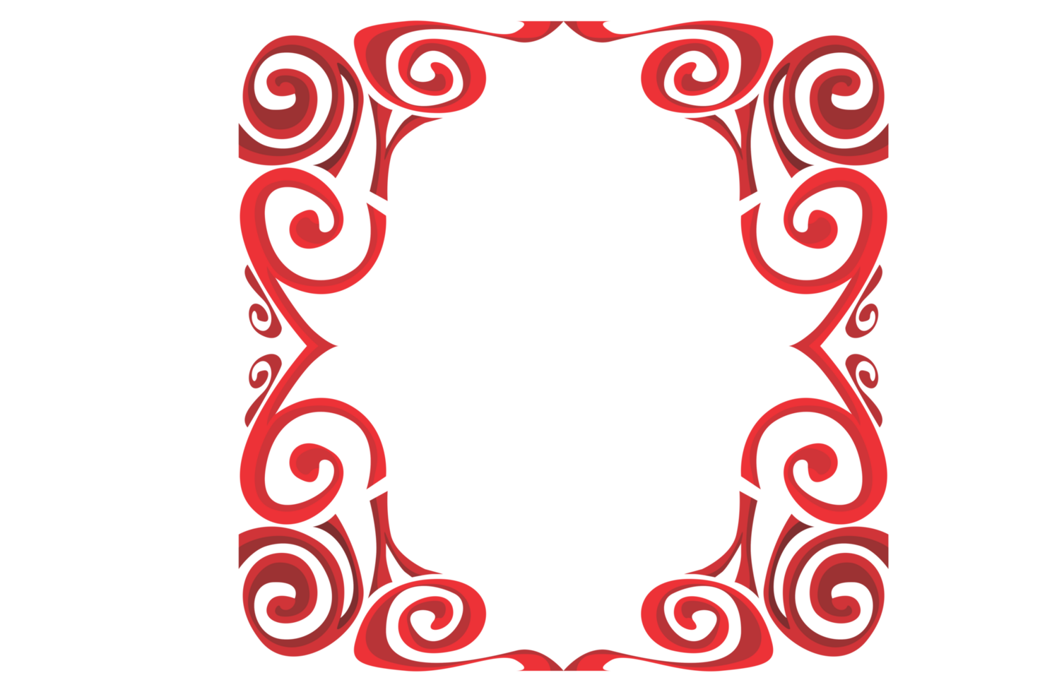 Swirl Ornament Border With Transparent Background png