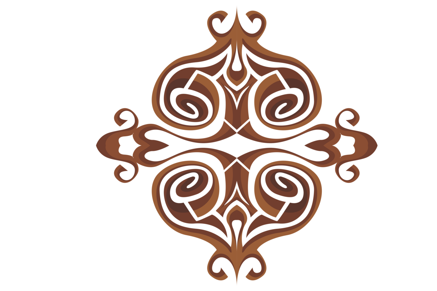 Swirl Ornament Border With Transparent Background png