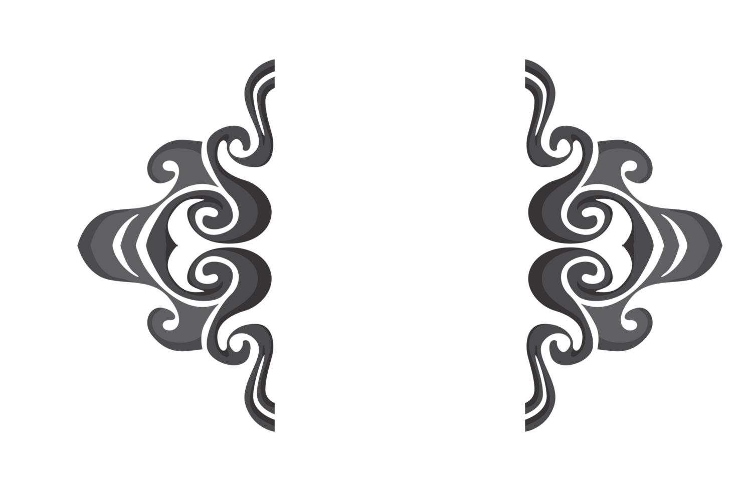 Swirl Ornament Border With Transparent Background png