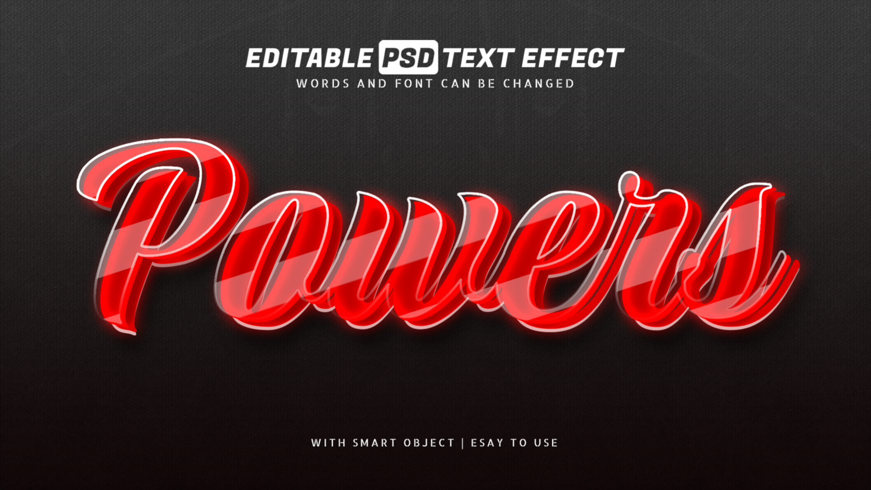 Blue glowing neon style text effect editable psd