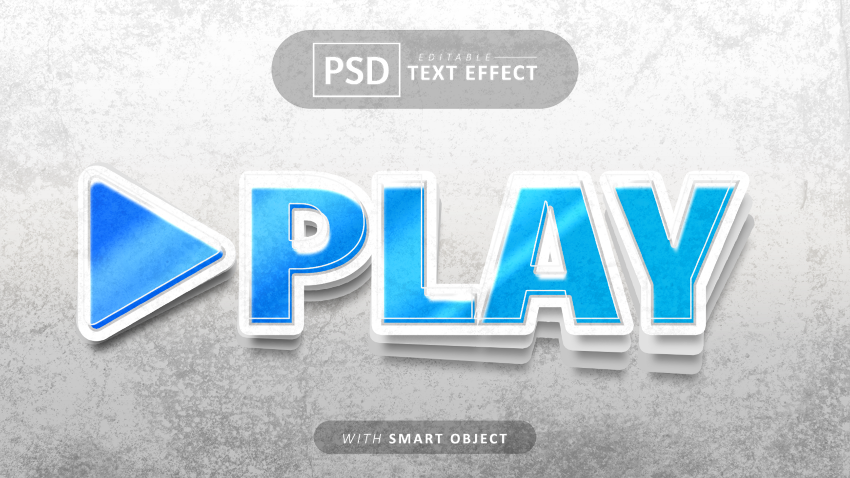 Play text - editable font effects psd