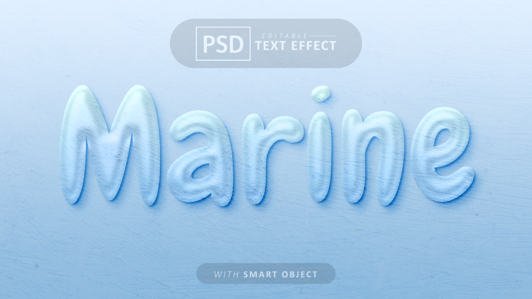 Marine text effect editable psd