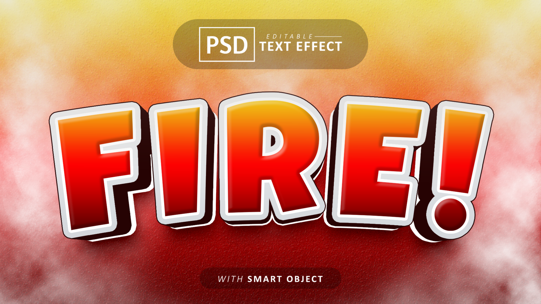 Fire text - editable font effects psd