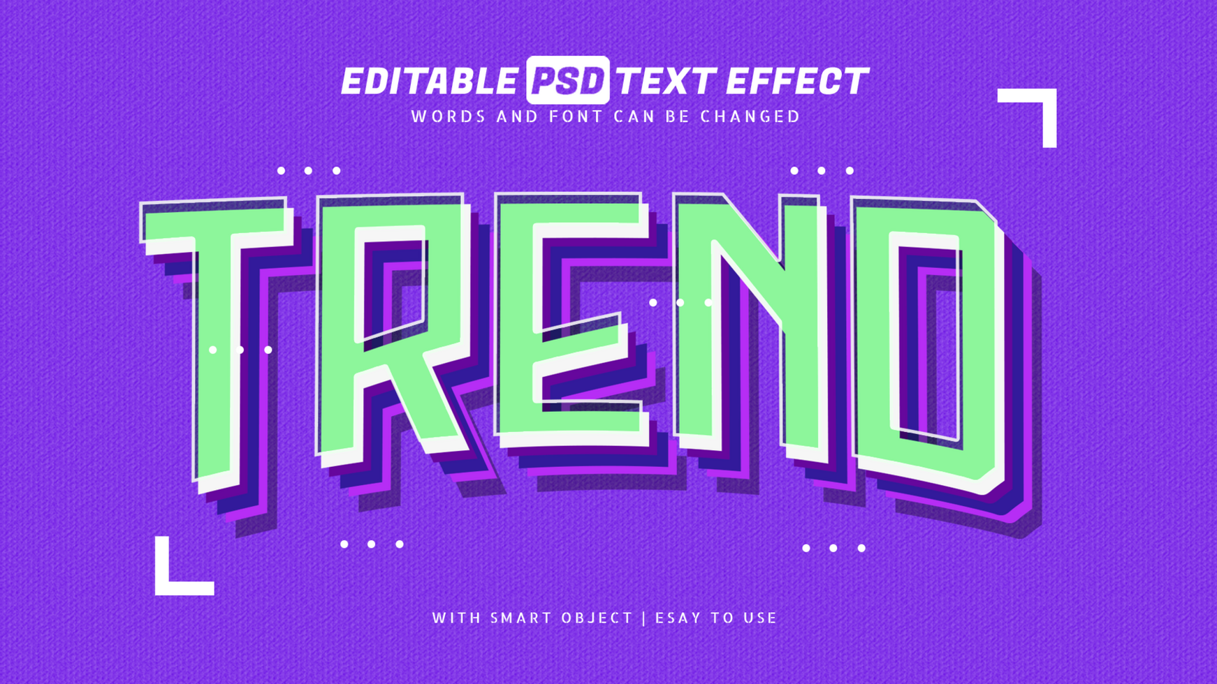 Trend modern 3d style text effect editable psd