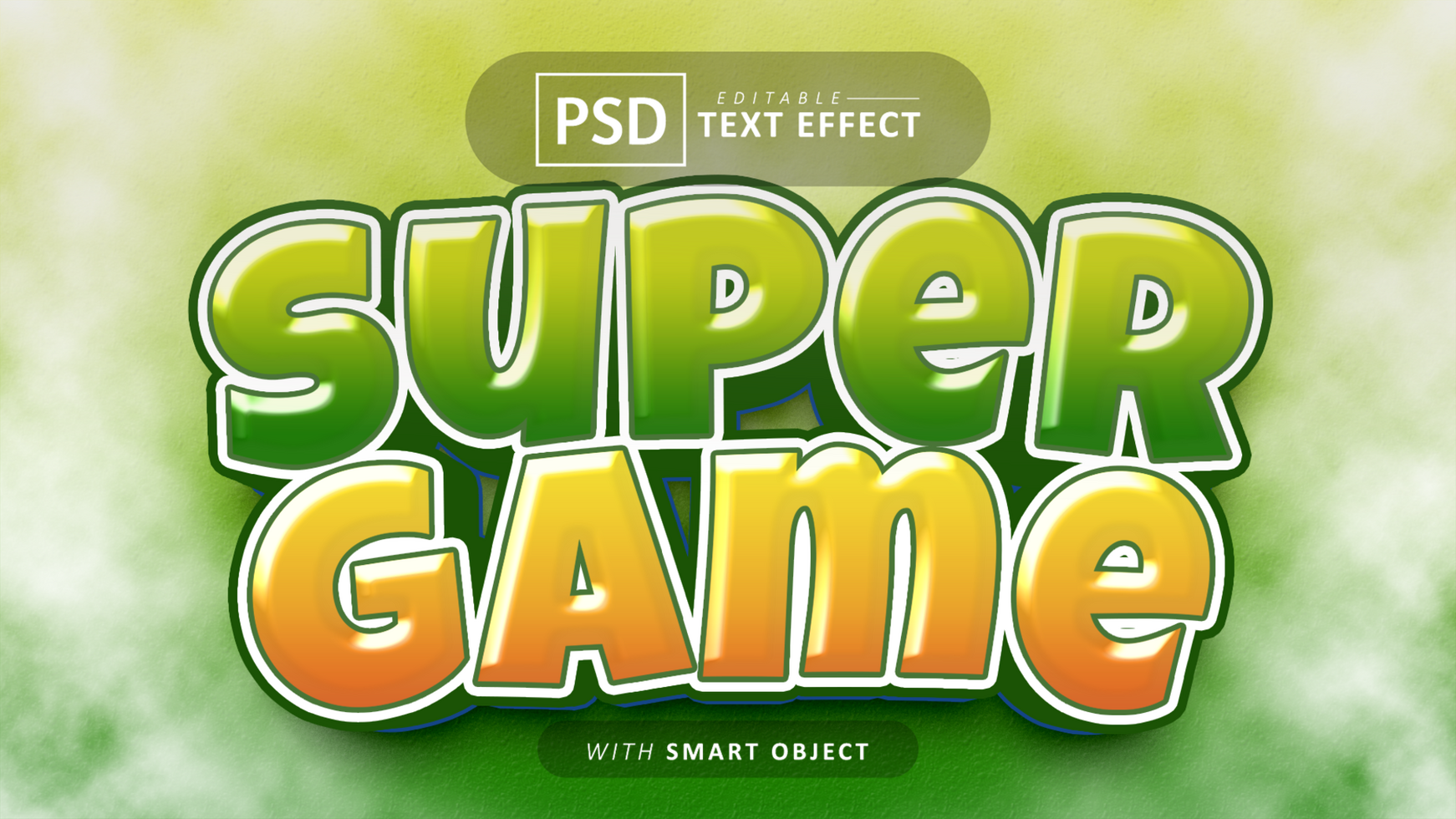 Super game text - editable font effects psd