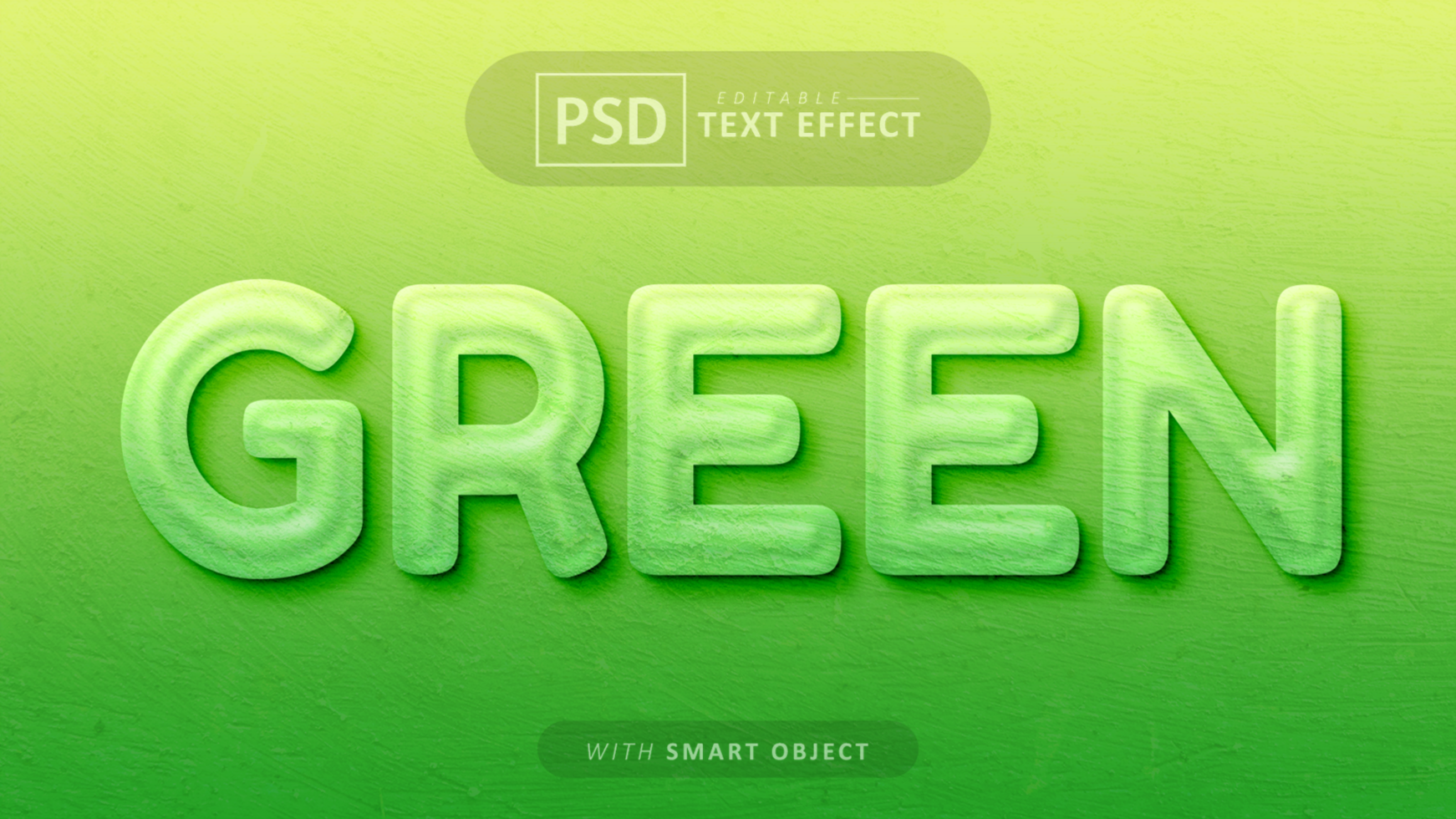Green liquid text effect editable psd