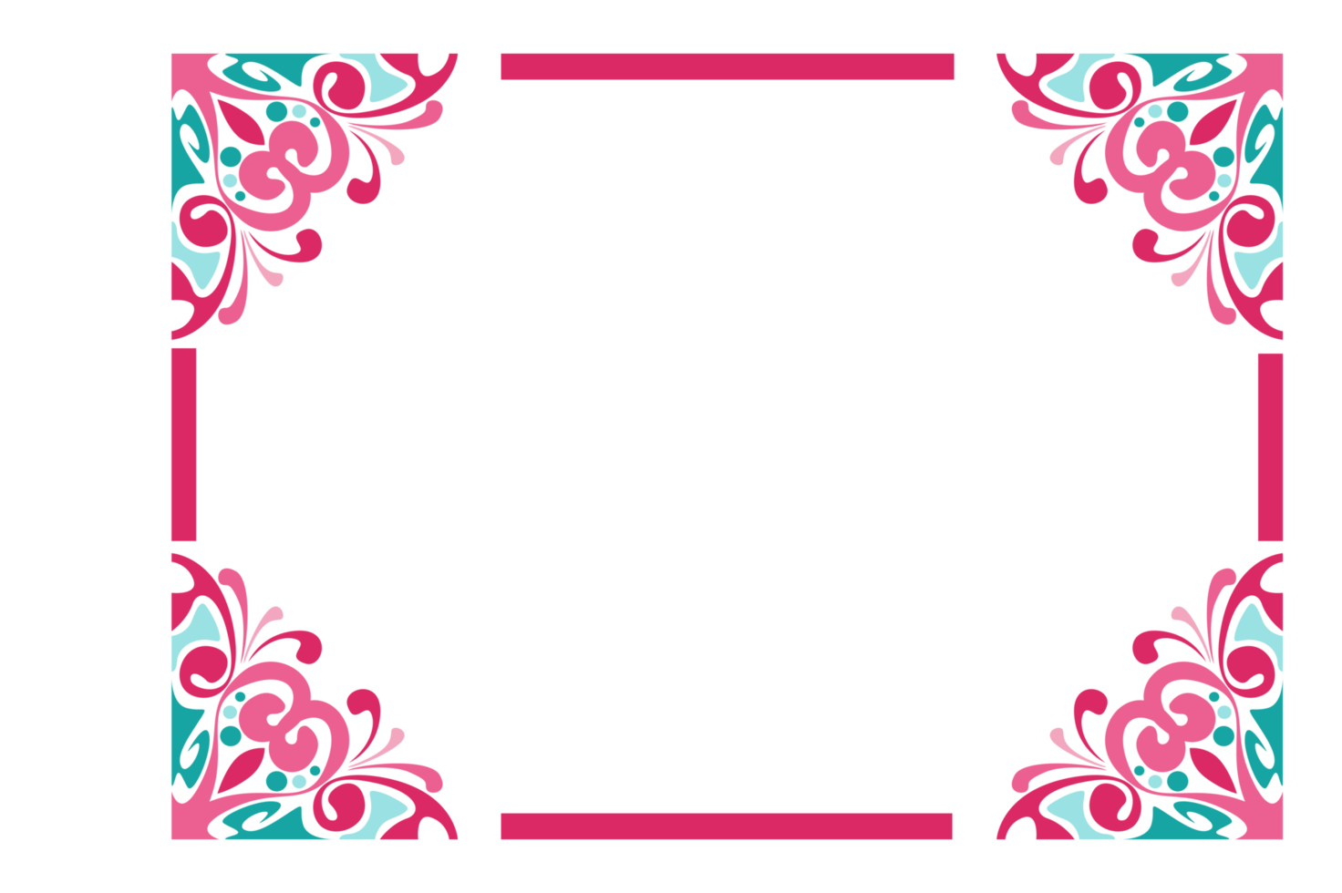 Swirl Ornament Border With Transparent Background png