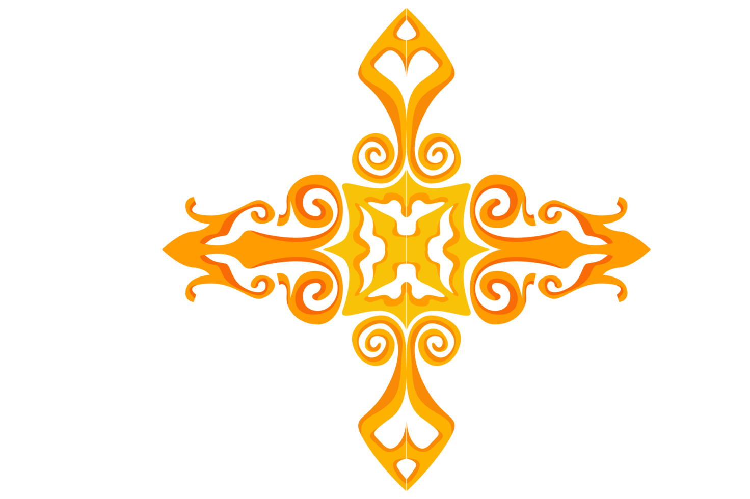 Swirl Ornament Border With Transparent Background png