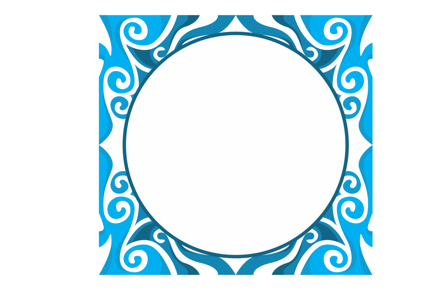 Swirl Ornament Border With Transparent Background png