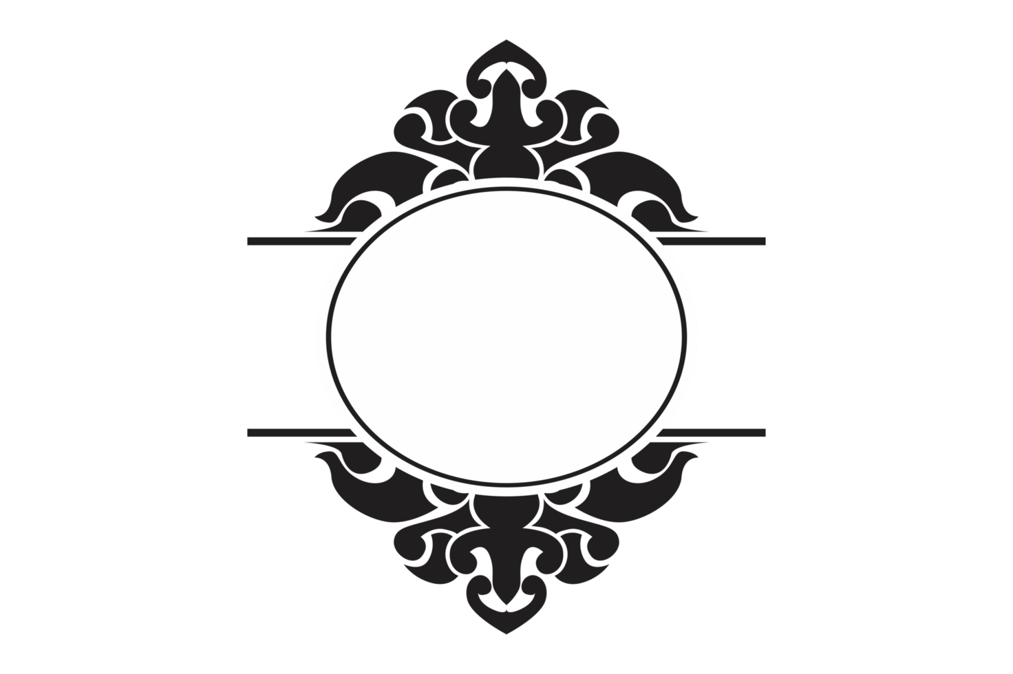 Wave Ornament Border With Transparent Background png