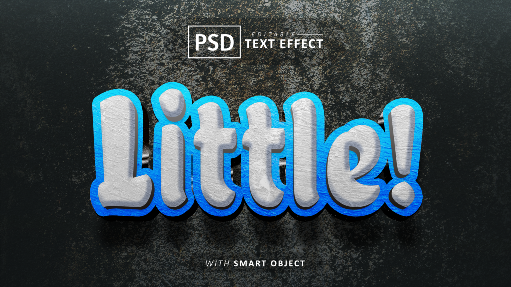 Funny 3d text effect editable psd