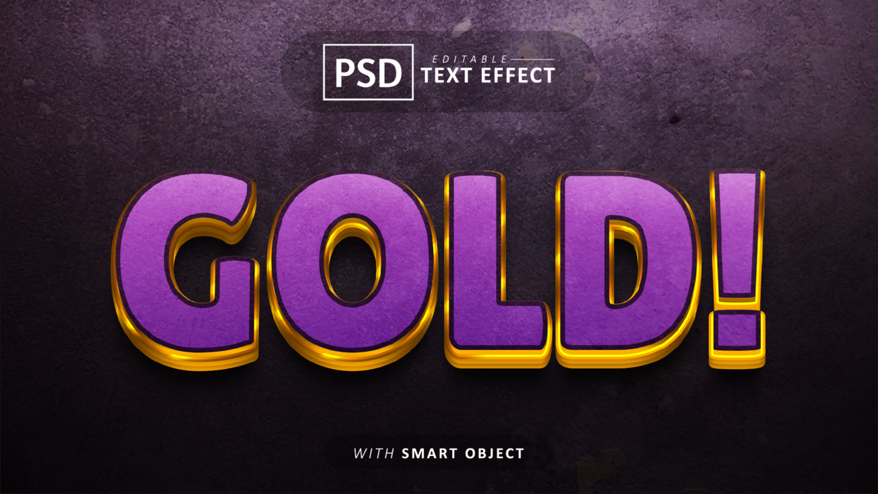 Golden 3d style text effect psd