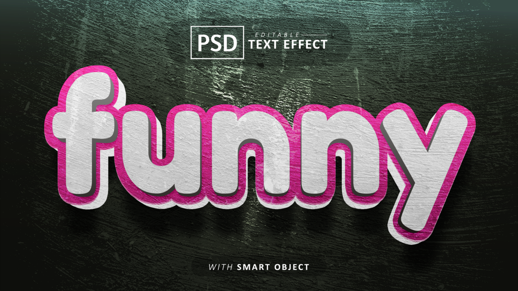 Funny 3d text effect editable psd