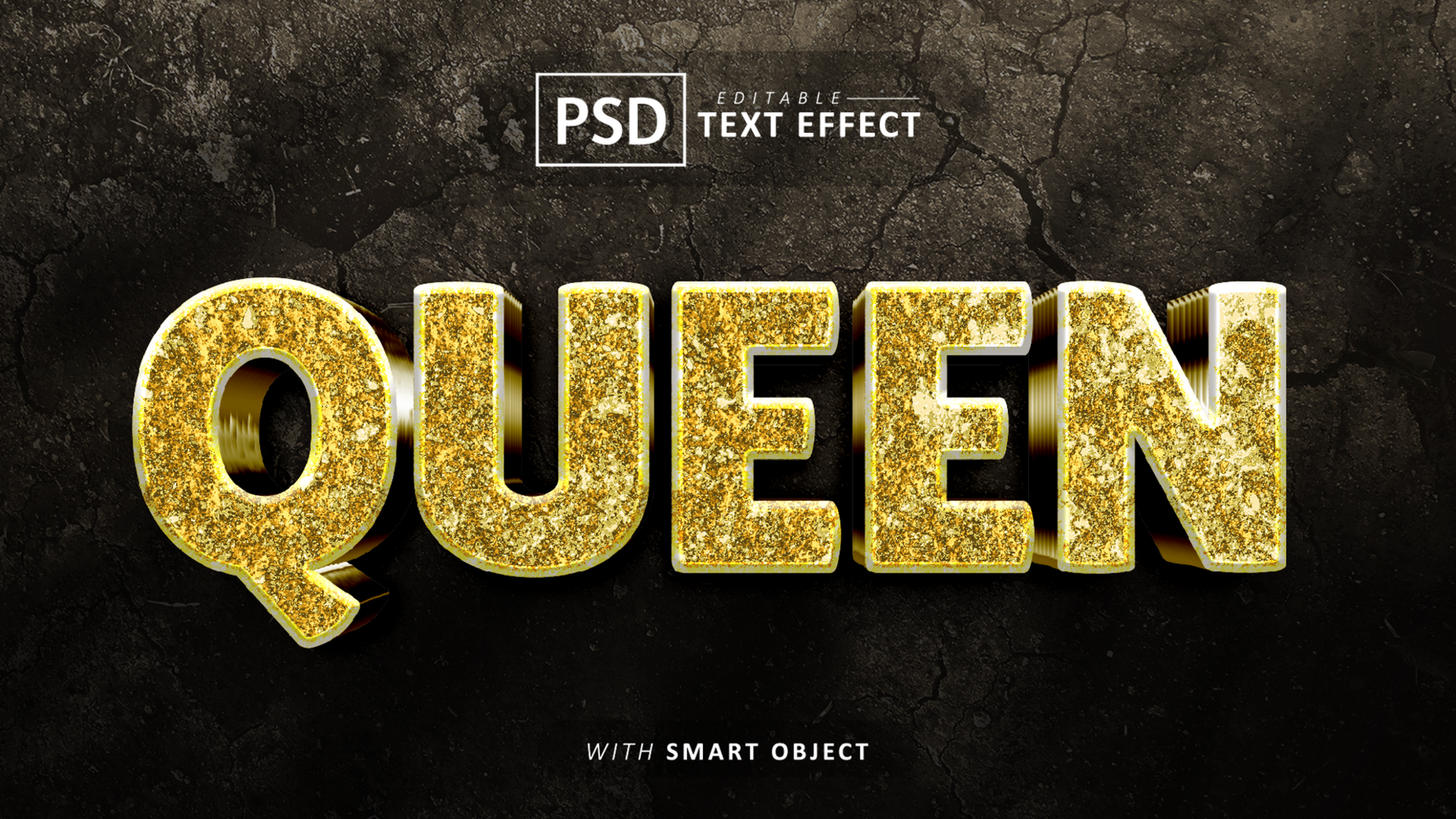 Queen text effect editable psd