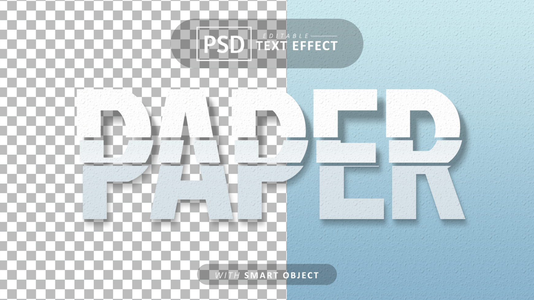 Paper text effect editable psd