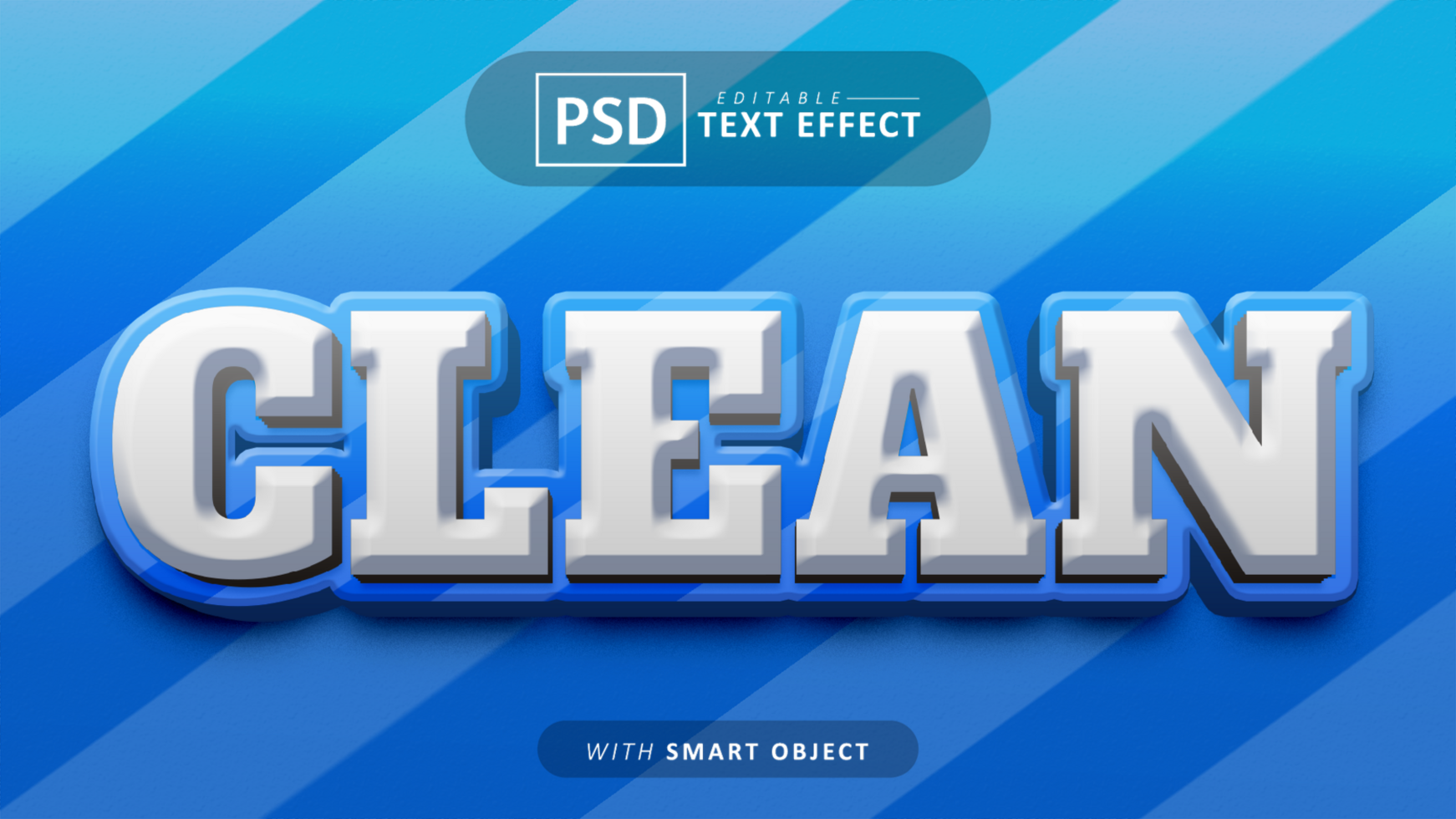 Funny 3d text effect editable psd