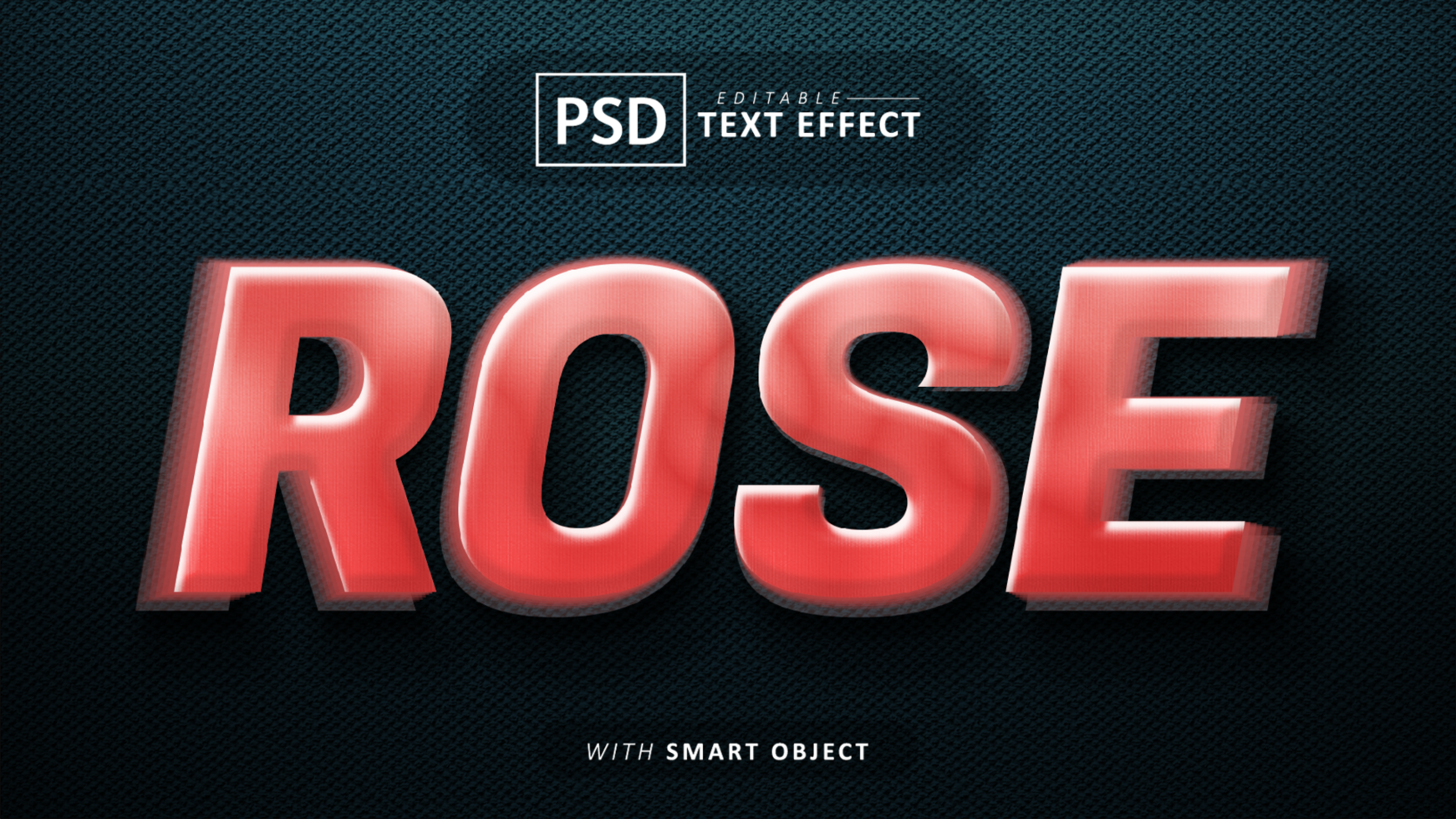 rosa texto efeito editável psd