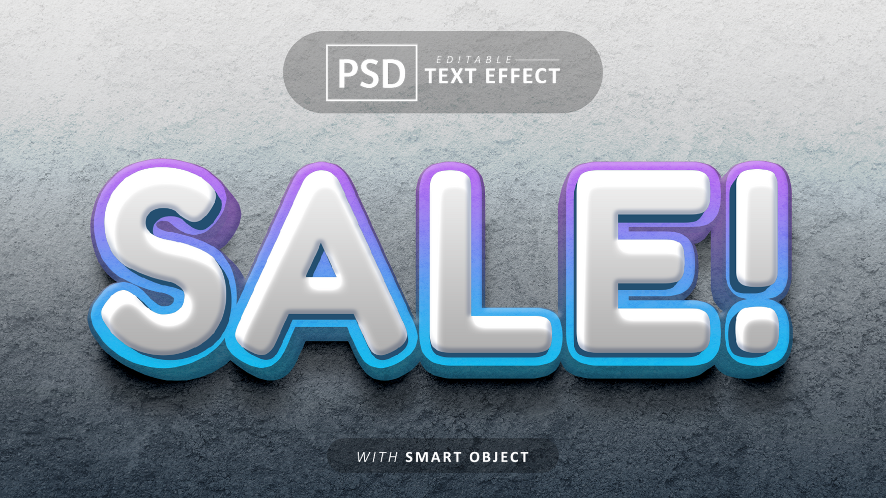 Sale 3d text effect editable psd