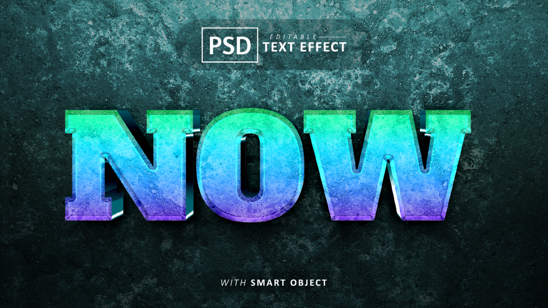 nu 3d text effekt redigerbar psd