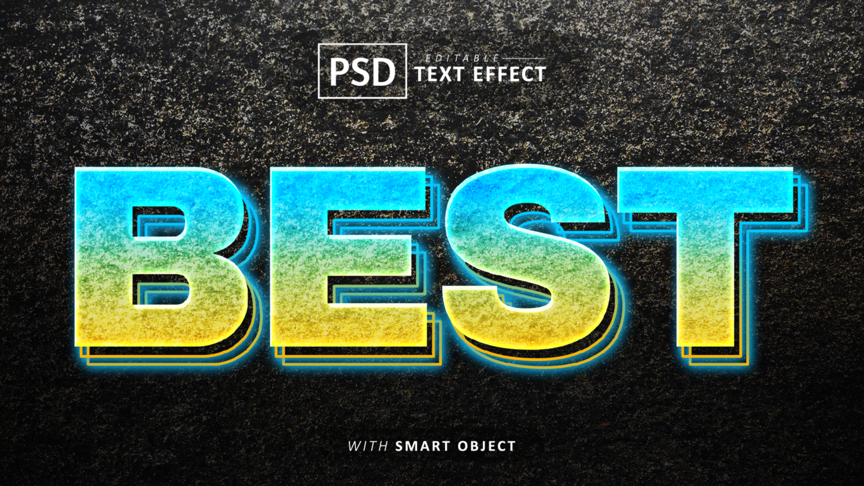 Best glow text effect editable psd