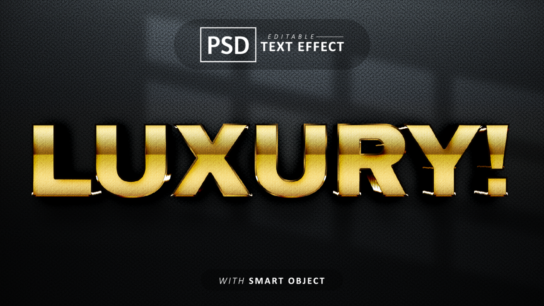 Luxury 3d text effect editable psd
