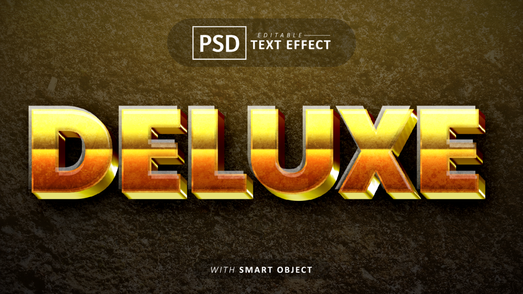Deluxe 3d text effect editable psd