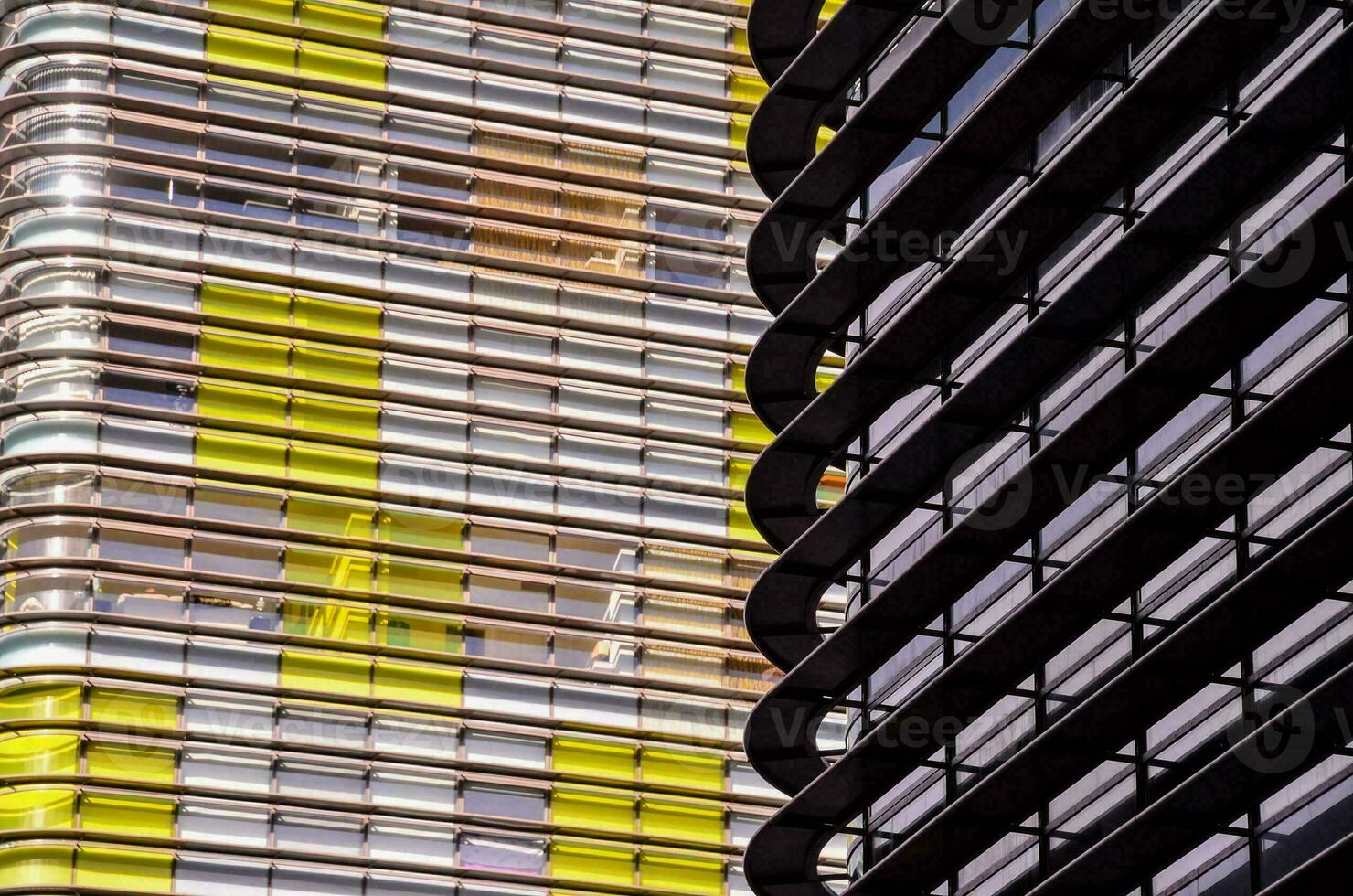 The facade of a modern building photo