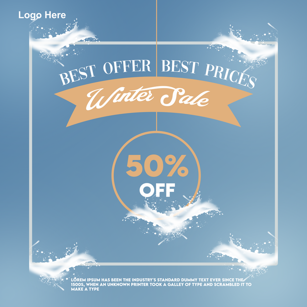Winter sales with limited time psd