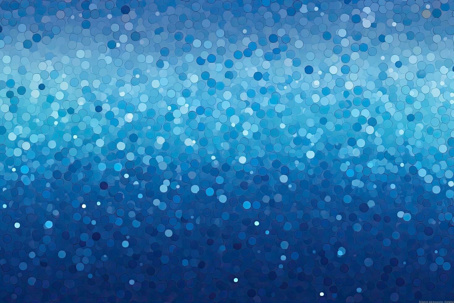 azul resumen antecedentes con bokeh desenfocado luces. vector ilustración, puntillismo antecedentes azul, ai generado foto